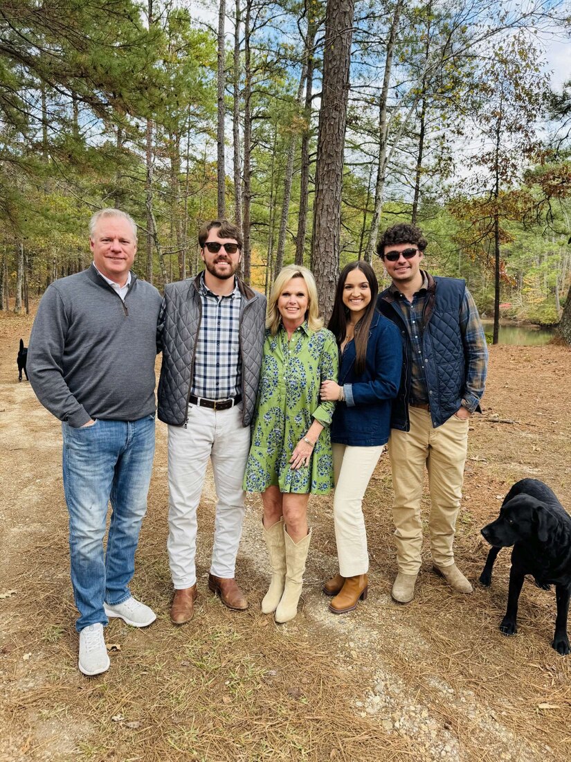 Payton with family in the outdoors